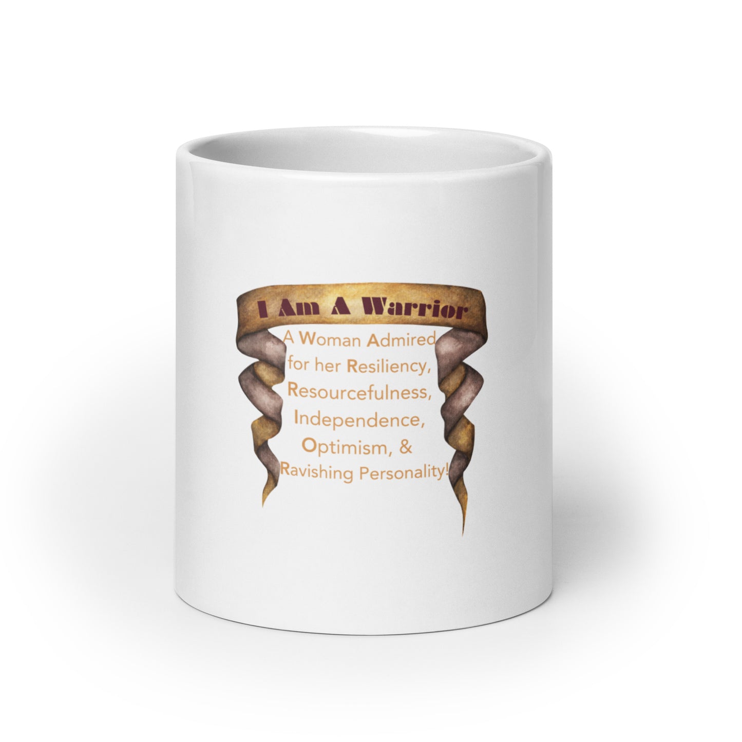 WARRIOR - White glossy mug