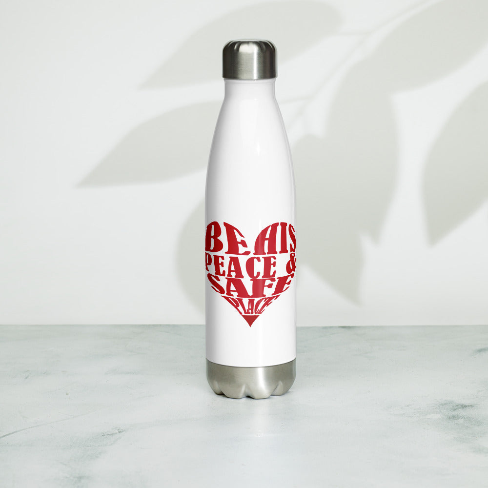His Peace & Safe Place - Stainless Steel Water Bottle