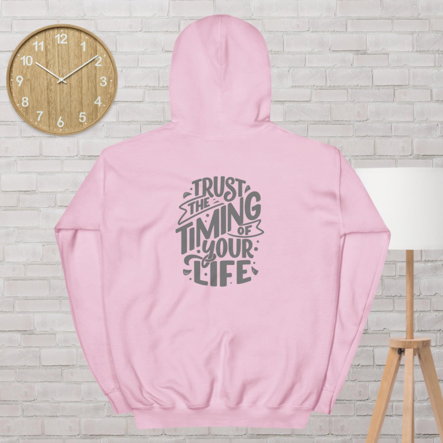 Trust The Timing - Unisex Hoodie (Design on the Back)
