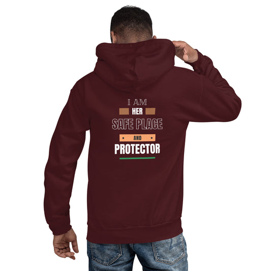 I Am Her Safe Place - Unisex Hoodie (Design on the Back)