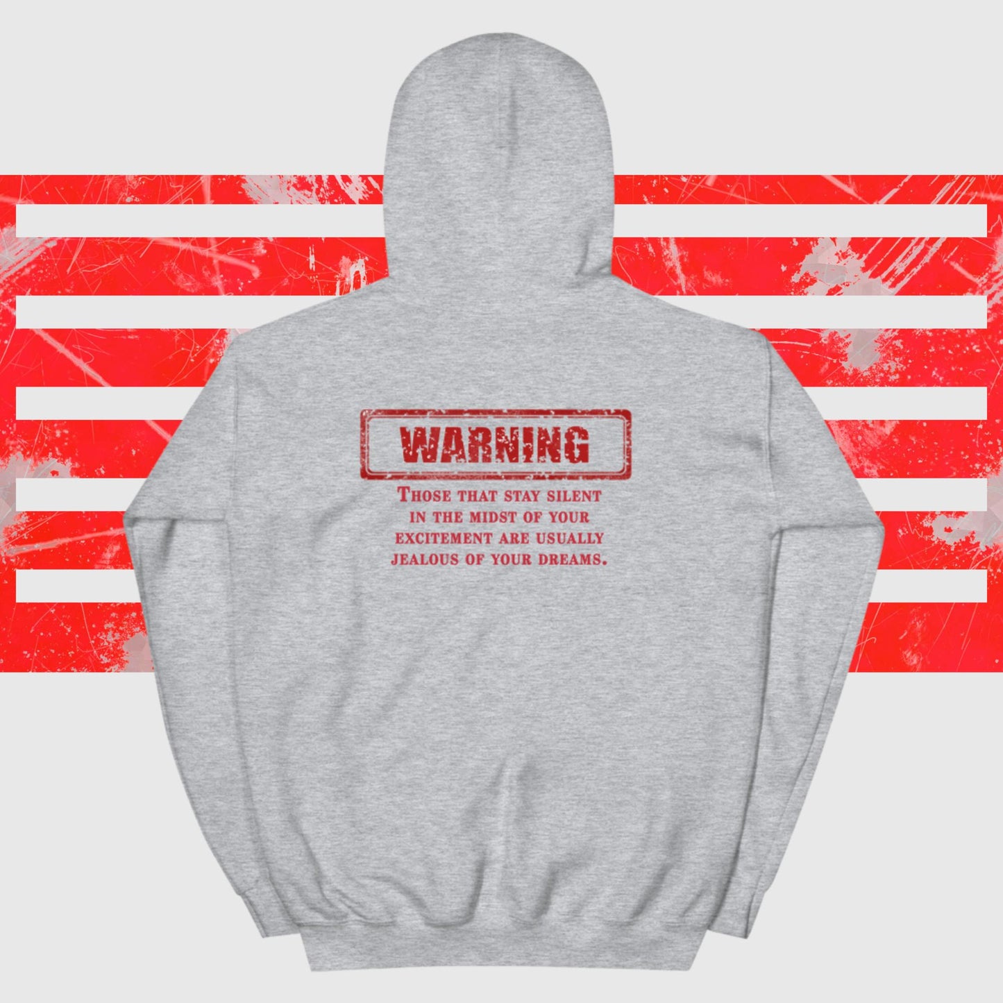 Warning - Unisex Hoodie (Design on the Back)