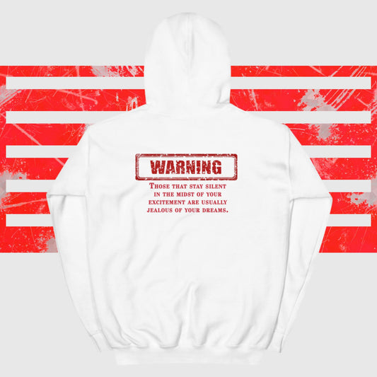 Warning - Unisex Hoodie (Design on the Back)