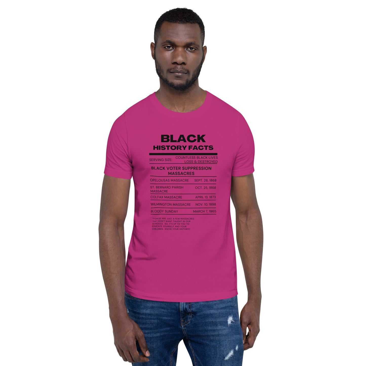 History Facts - Unisex t-shirt