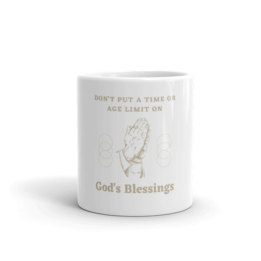 God's Blessings - White glossy mug