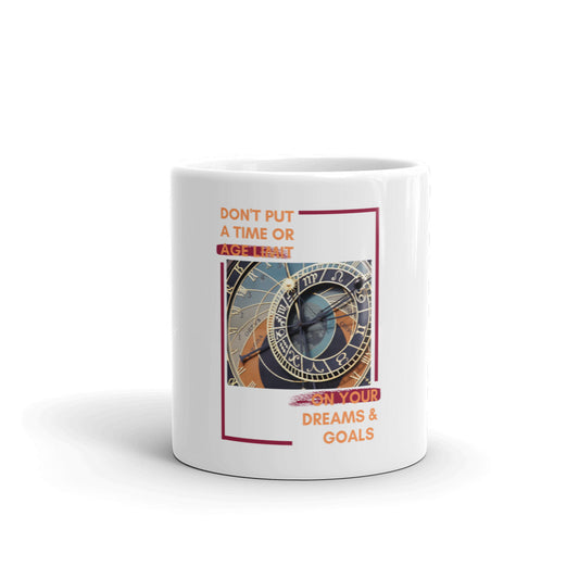 Dreams & Goals - White glossy mug