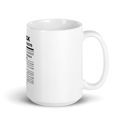 History Facts - White glossy mug